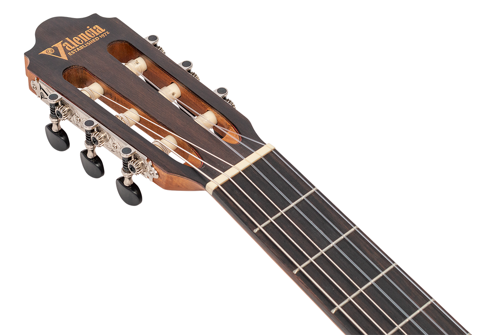 Valencia VC704 Solid Top Classical Guitar in Natural Satin