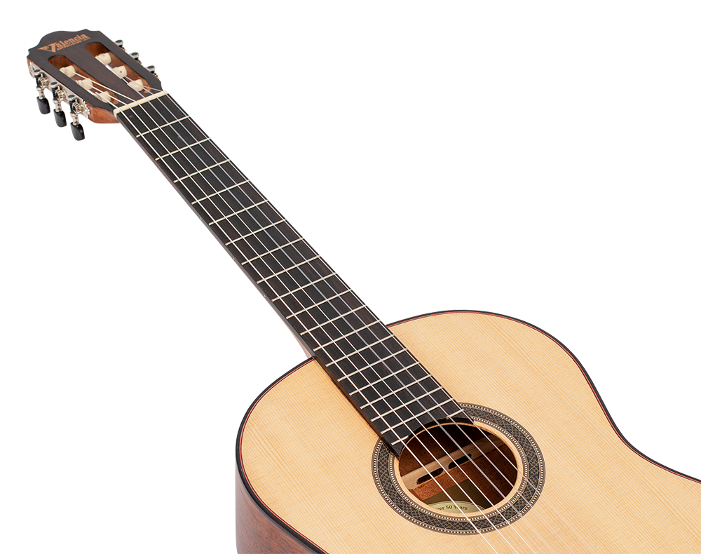 Valencia VC704 Solid Top Classical Guitar in Natural Satin