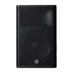 Yamaha DXR15 MKII powered PA speaker with black enclosure and grille, designed for professional sound reinforcement.