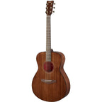 Yamaha Storia-III acoustic guitar with pickup in chocolate brown, featuring a wooden body and six strings.
