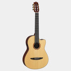 Yamaha NCX3 nylon acoustic classical guitar with pickup, featuring a natural finish and elegant design.