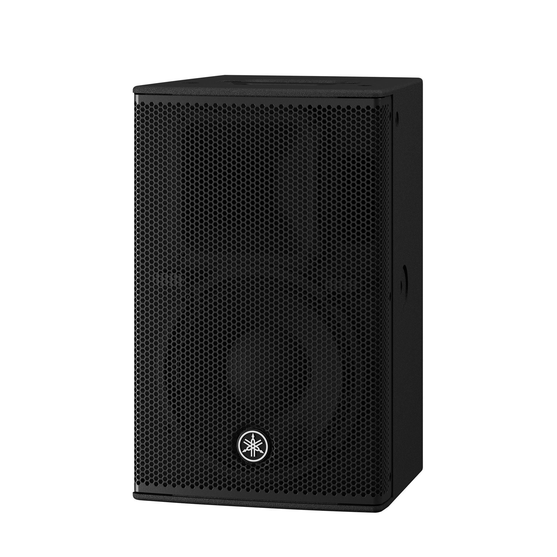 Yamaha DHR10 powered loudspeaker with black enclosure and control panel, used for professional audio and sound reinforcement.