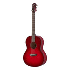 Yamaha CSF1M Travel Acoustic Guitar with Bag in Crimson Red Burst