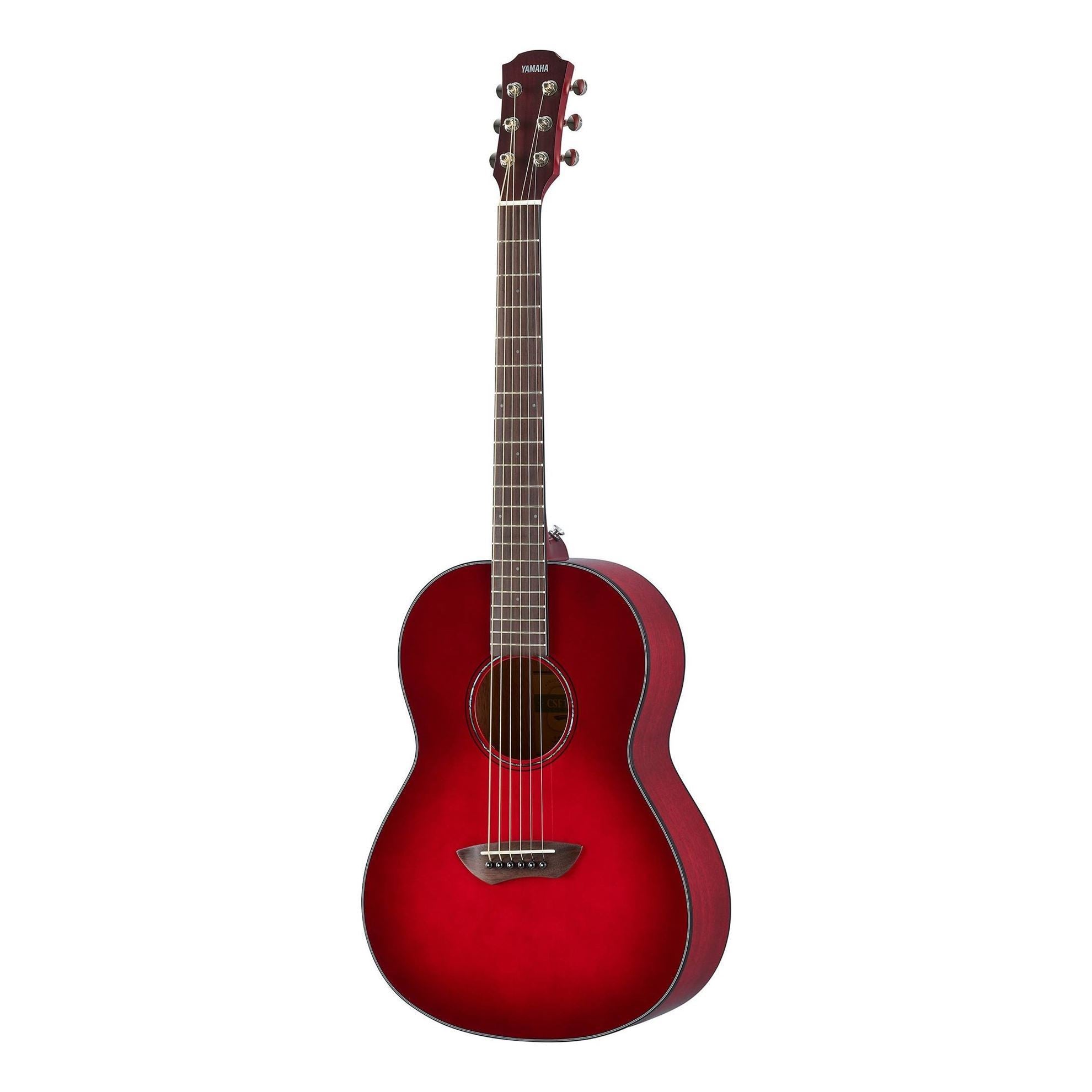 Yamaha CSF1M Travel Acoustic Guitar with Bag in Crimson Red Burst