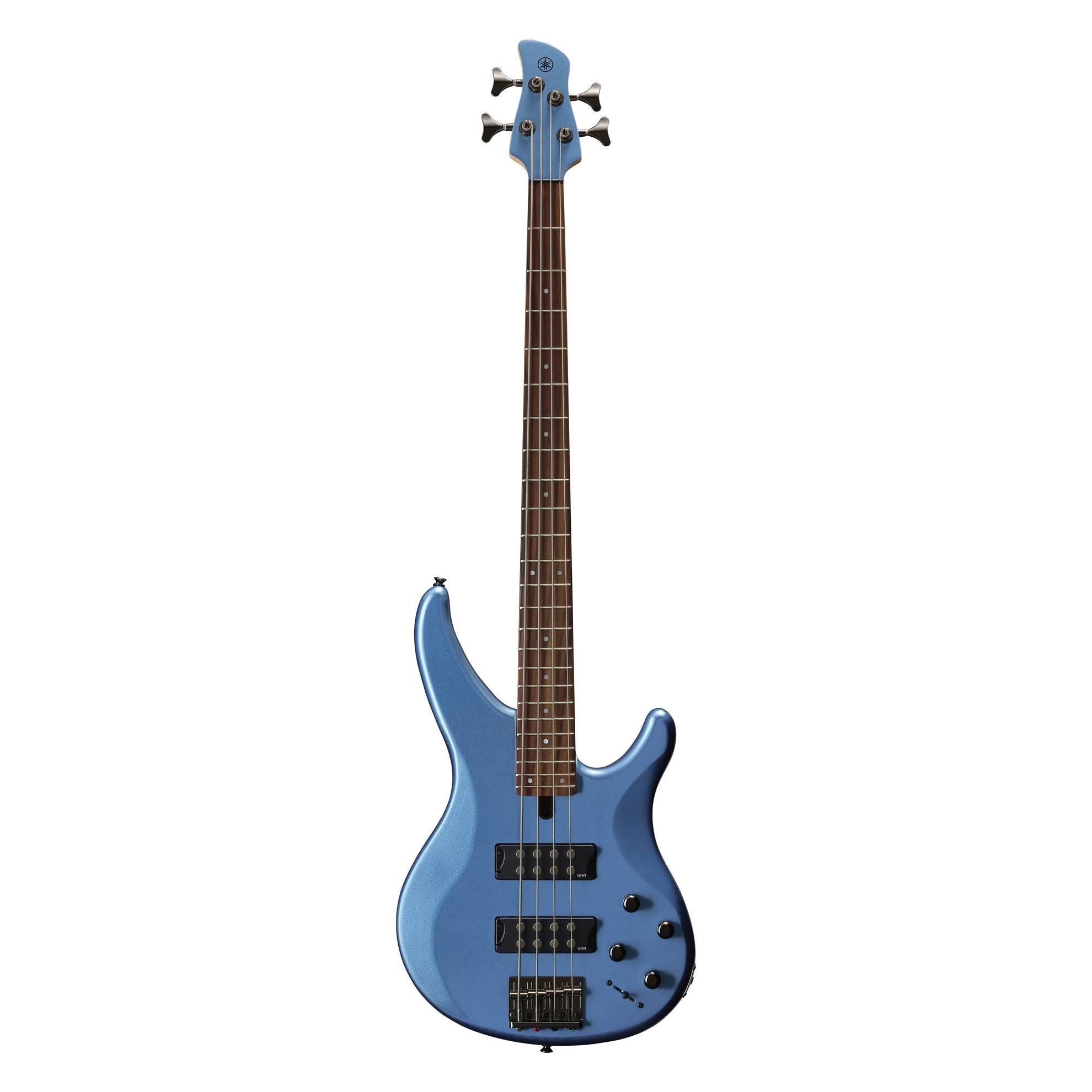 Yamaha TRBX304 4-String Electric Bass Guitar with Mahogany Body in Factory Blue