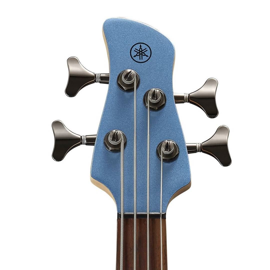 Yamaha TRBX304 4-String Electric Bass Guitar with Mahogany Body in Factory Blue