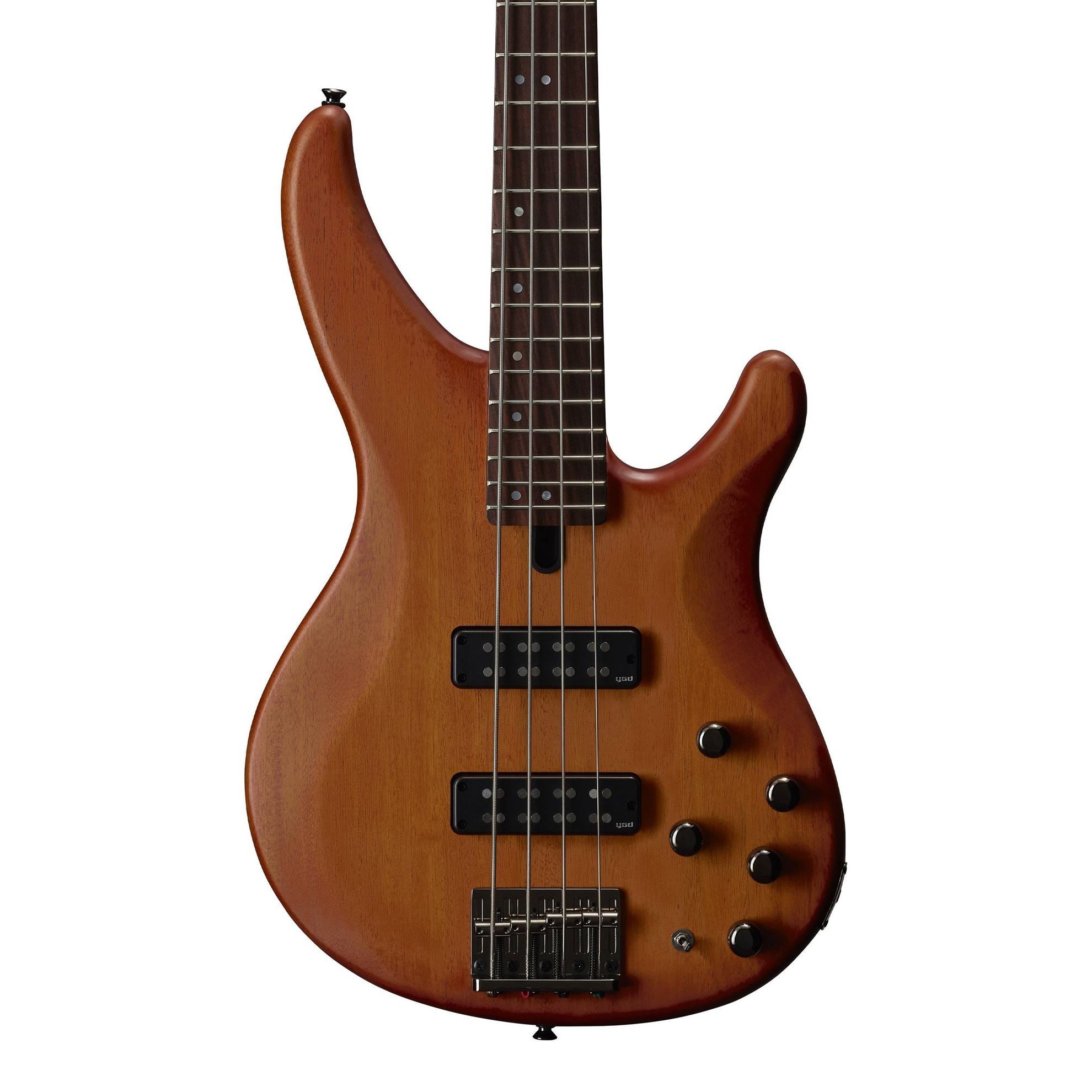 Yamaha TRBX504 4-String Bass Guitar with Maple/Mahogany Neck in Brick Burst