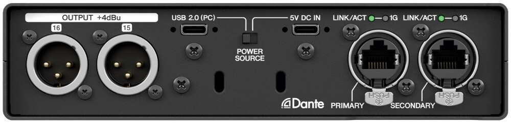 Yamaha RUio16-D I/O Rack 18in 16out Dante USB Audio Interface