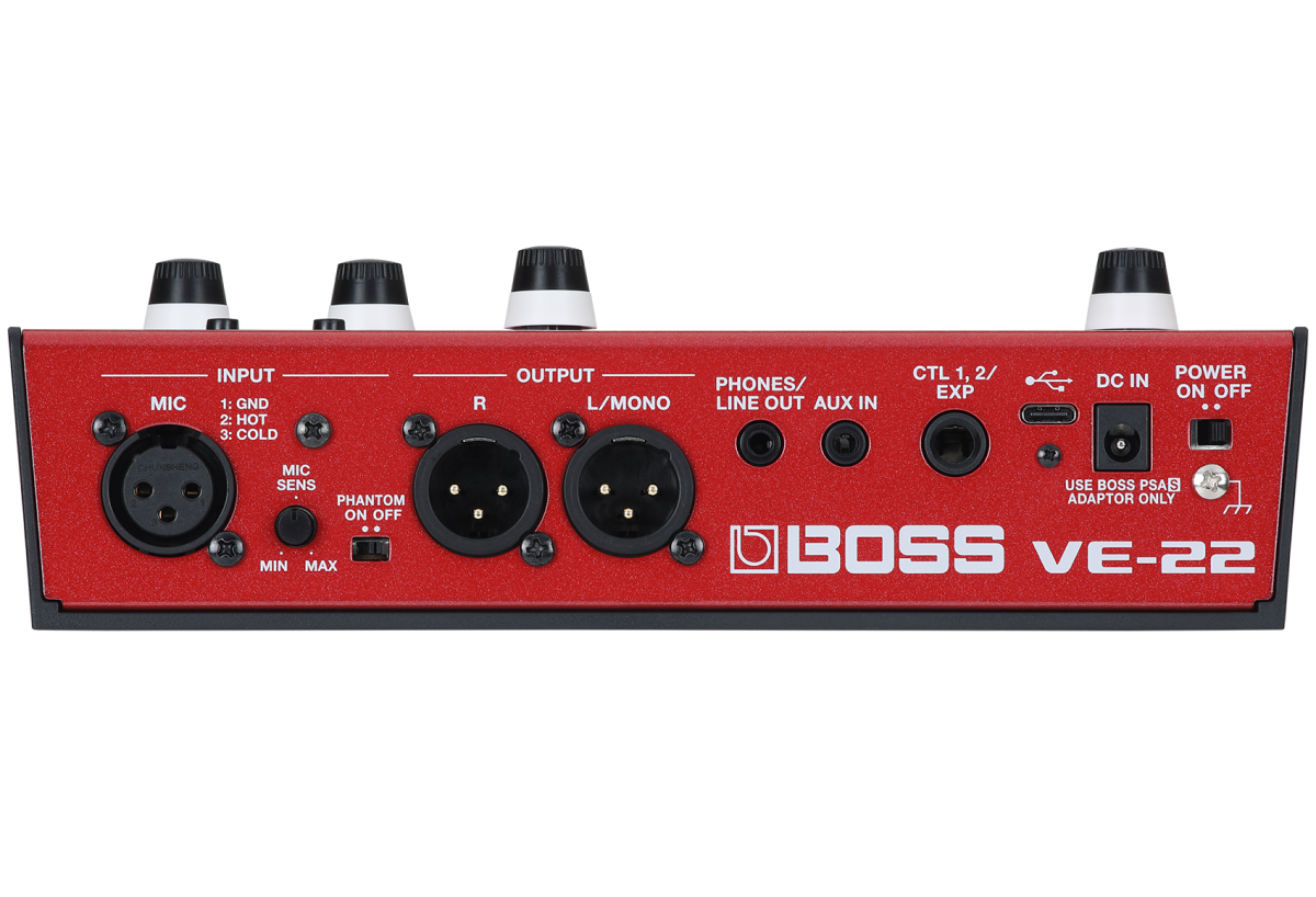 BOSS VE-22 Vocal Performer Microphone Preamp and Vocal Effects Unit