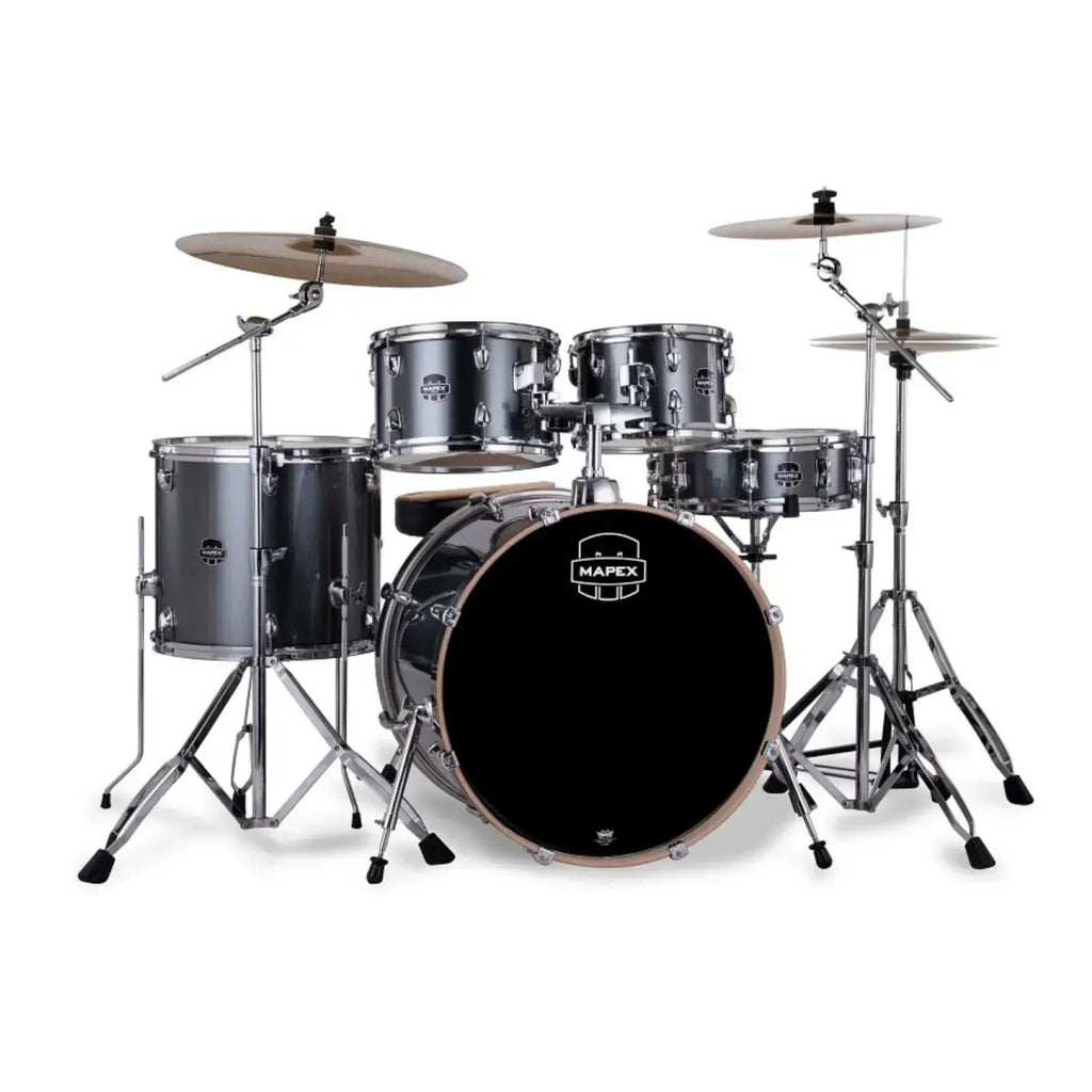 Mapex Venus 5pc Drum Kit w/ Hardware & Cymbals - Steel Blue Metallic