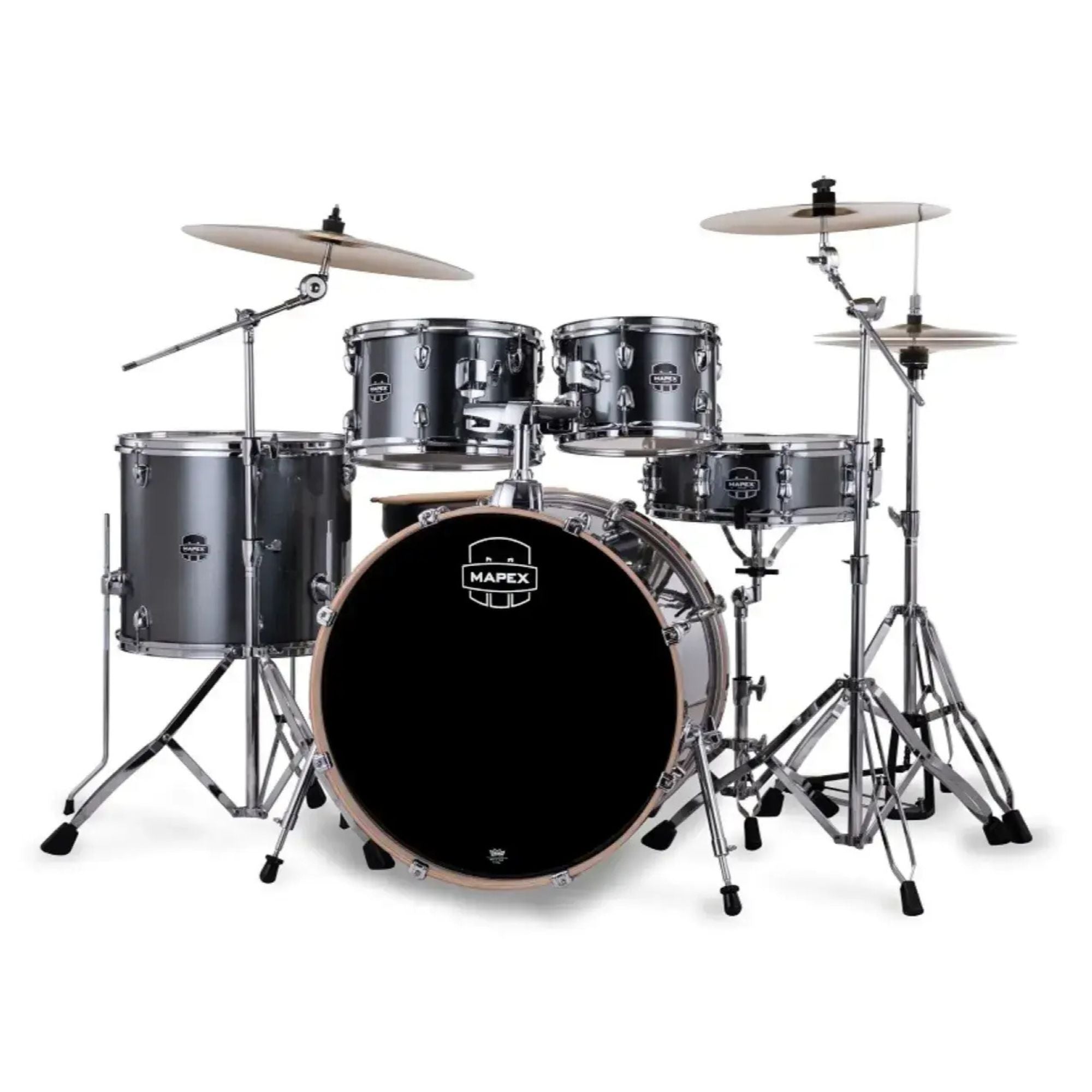Mapex Venus 5pc Drum Kit w/ Hardware & Cymbals - Steel Blue Metallic