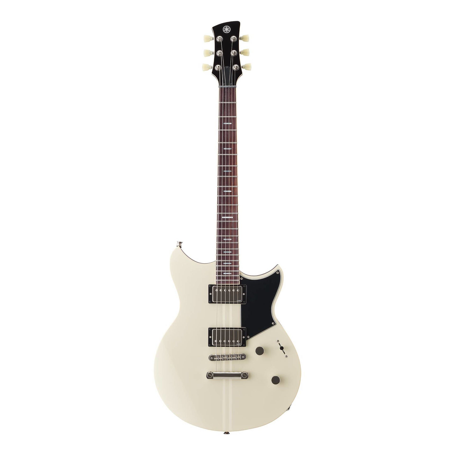 Yamaha Revstar RSS20 Standard electric guitar in vintage white with chrome hardware and dual humbucker pickups.