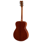 Yamaha FS820 concert acoustic guitar in autumn burst finish with a wooden body and steel strings, showcasing the guitar's front view.
