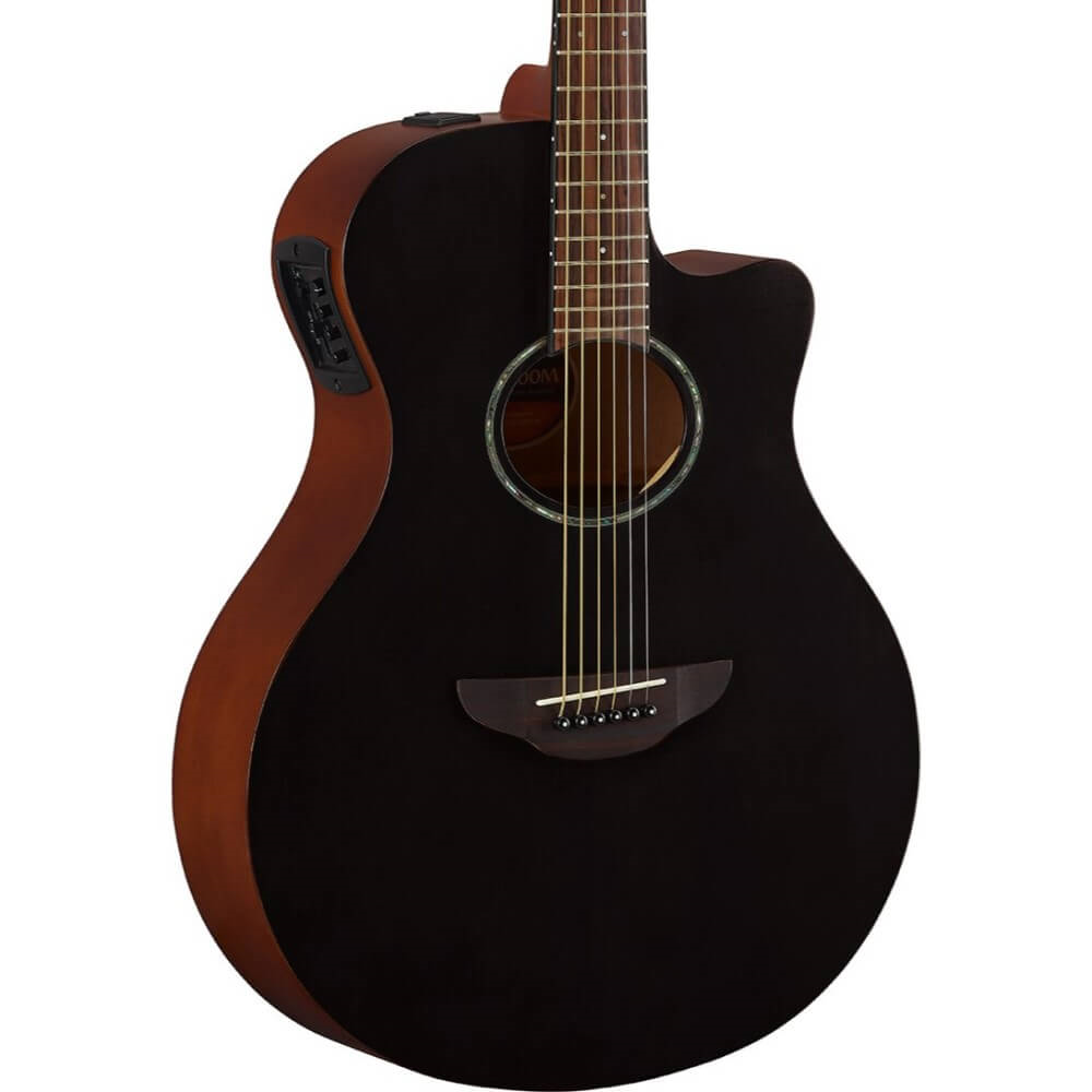 Yamaha APX600M Thinline Acoustic Guitar with Pickup - Smoky Black Satin