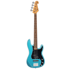 SX VEP62LPB P+J Electric Bass Guitar - Lake Placid Blue