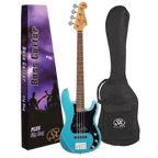 SX VEP62LPB P+J Electric Bass Guitar - Lake Placid Blue
