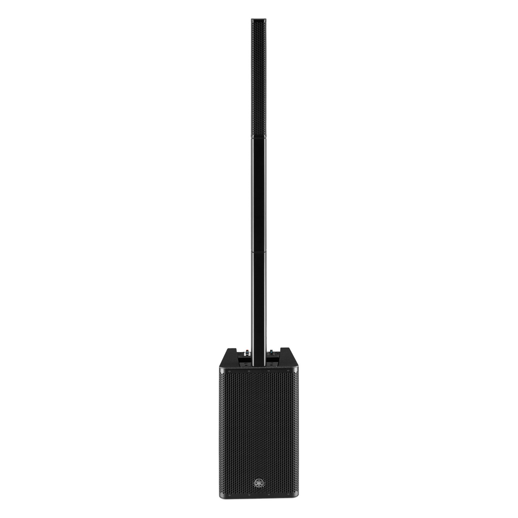 Yamaha Stagepas 1K MKII portable black PA system with speakers and control unit, designed for versatile live sound setup