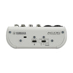Yamaha AG06MK2 6 Channel Live Streaming Mixer with USB Interface - White