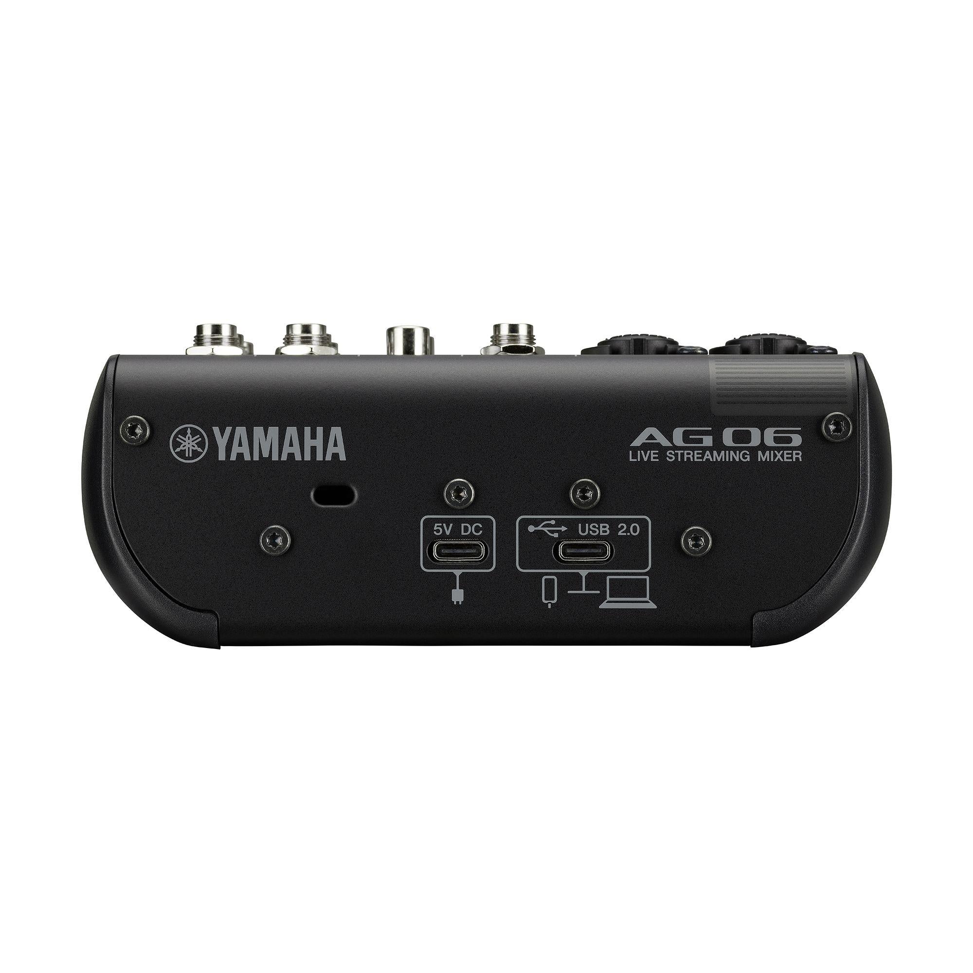 Yamaha AG06MK2 6 Channel Live Streaming Mixer with USB Interface - Black