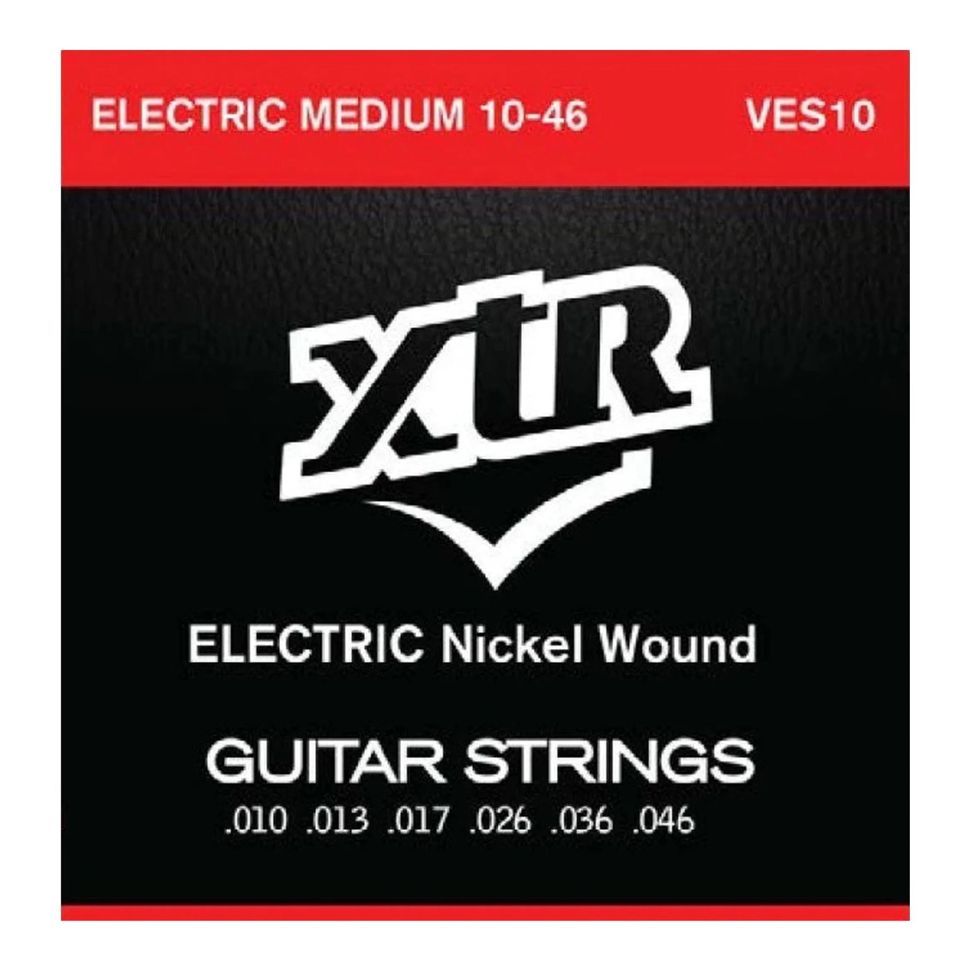 Xtreme XTR electric guitar strings 10-46 set with metal windings and ball end design, suitable for electric guitar playing.