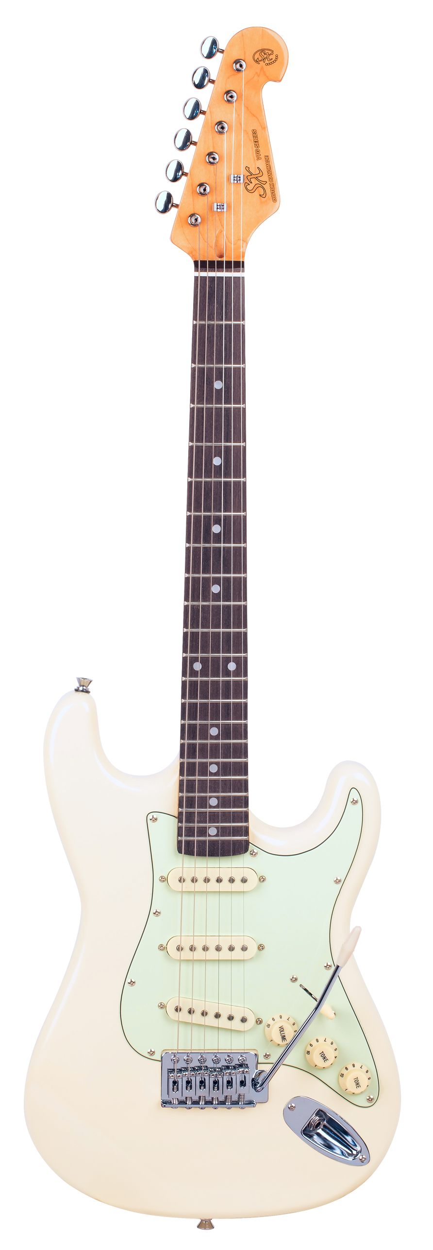 SX VES34VWH 3/4 Size Electric Guitar - Vintage White