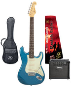 SX Essex & Laney Electric Guitar Pack in Lake Placid Blue (VES62LPB Electric Guitar & Laney LX10 Amp