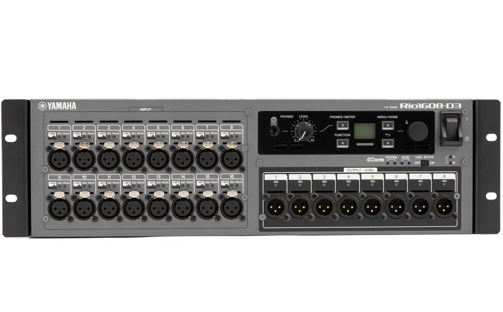 Yamaha Rio1608-D3 16-input/8-output Dante Stage Box