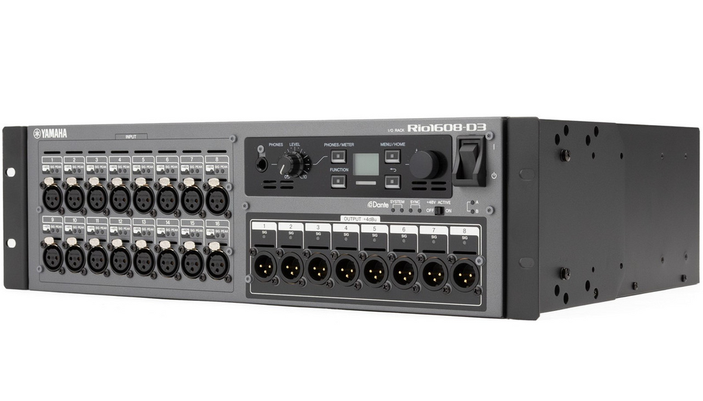 Yamaha Rio1608-D3 16-input/8-output Dante Stage Box