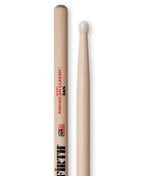 Vic Firth American Classic 3A nylon tip drumsticks for drumming, showing the lightweight wooden sticks with nylon tips.