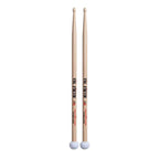 Vic Firth American Classic 5A dual-tone wood tip and felt drumsticks for versatile drumming.