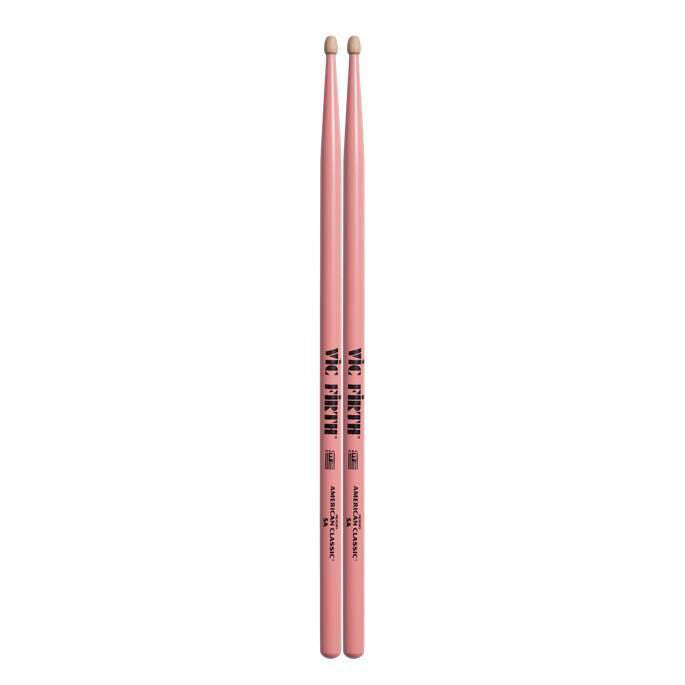Vic Firth American Classic 5A Wood Tip Drumstick Pink Finish
