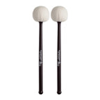 Vic Firth Soundpower bass drum mallets with wooden handles and large felt heads for powerful, deep bass drum sound.