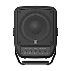 Yamaha STAGEPAS 100BTR portable powered speakers set with handles and control panel, ideal for live sound amplification.