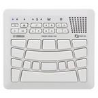 Yamaha FGDP-30 rechargeable finger drum pad with built-in speaker and multiple drum sounds, shown from the front.
