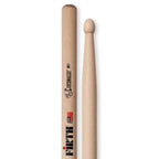 Vic Firth MS1 Corpsmaster snare drumsticks set with wooden tips and ergonomic design for precise drumming performance.
