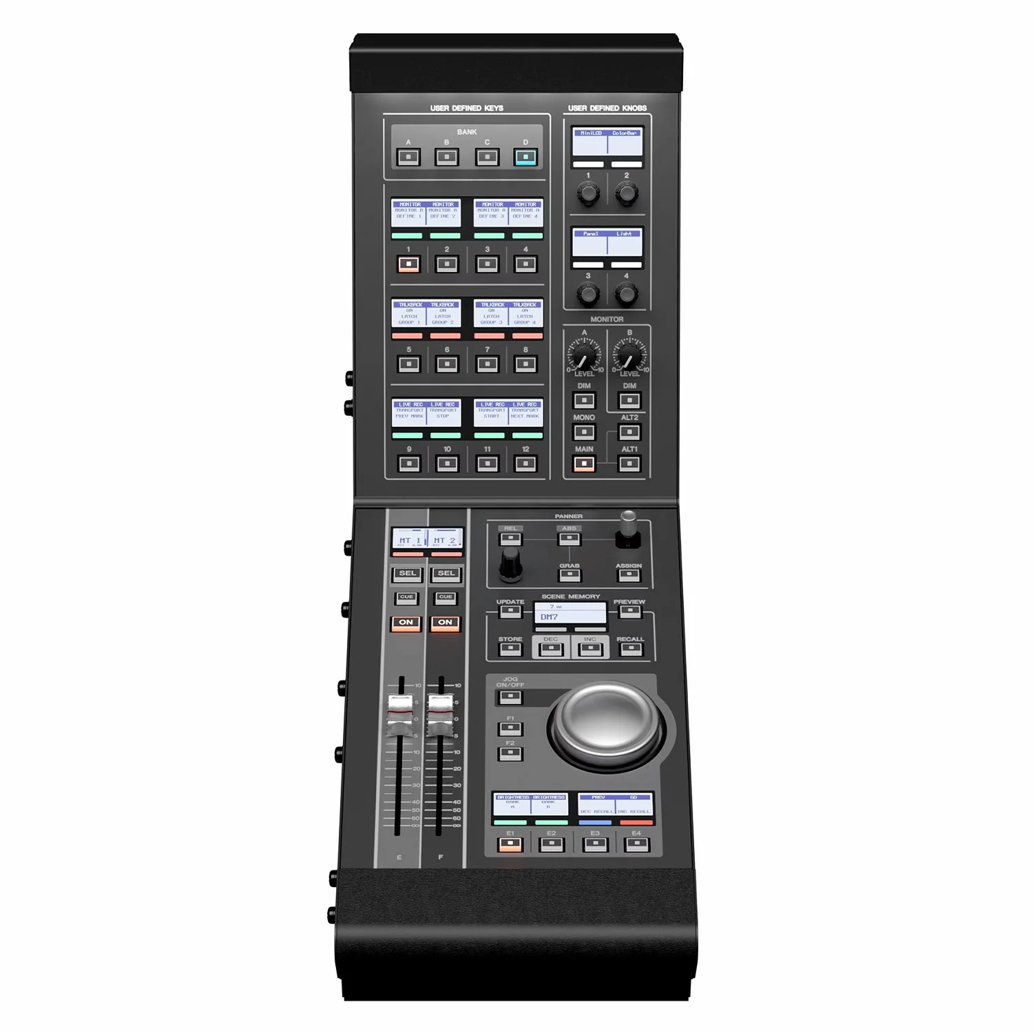 Yamaha Expansion Controller for DM7 Series digital desk mixers, showing control interface and connection ports.