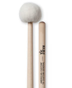 Pair of Vic Firth T6 Custom General Timpani Mallets with wooden handles and felt heads, designed for timpani playing.