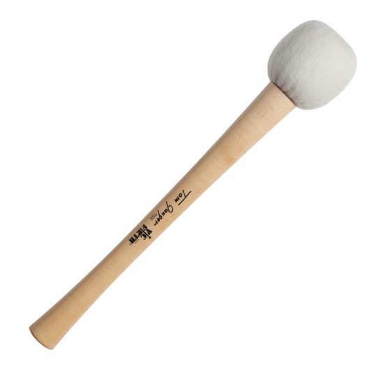Vic Firth TG02 Tom Gauger Legato bass drum mallet with a sturdy handle and soft head for versatile percussion performance.