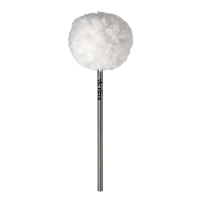Vic Firth VICKICK bass drum beater with medium felt core and fleece-covered oval head for drum performance.