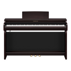 Yamaha Clavinova CLP-825 digital piano in rosewood finish, showcasing the premium grand touch keyboard and elegant design.