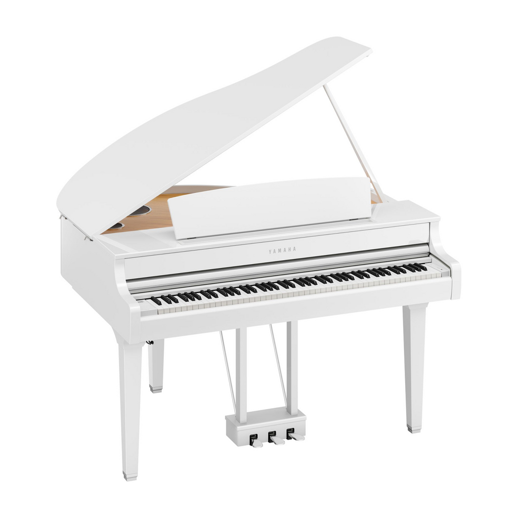 Yamaha Clavinova CLP-895GP premium digital grand piano in polished ebony with detailed keyboard and elegant body design