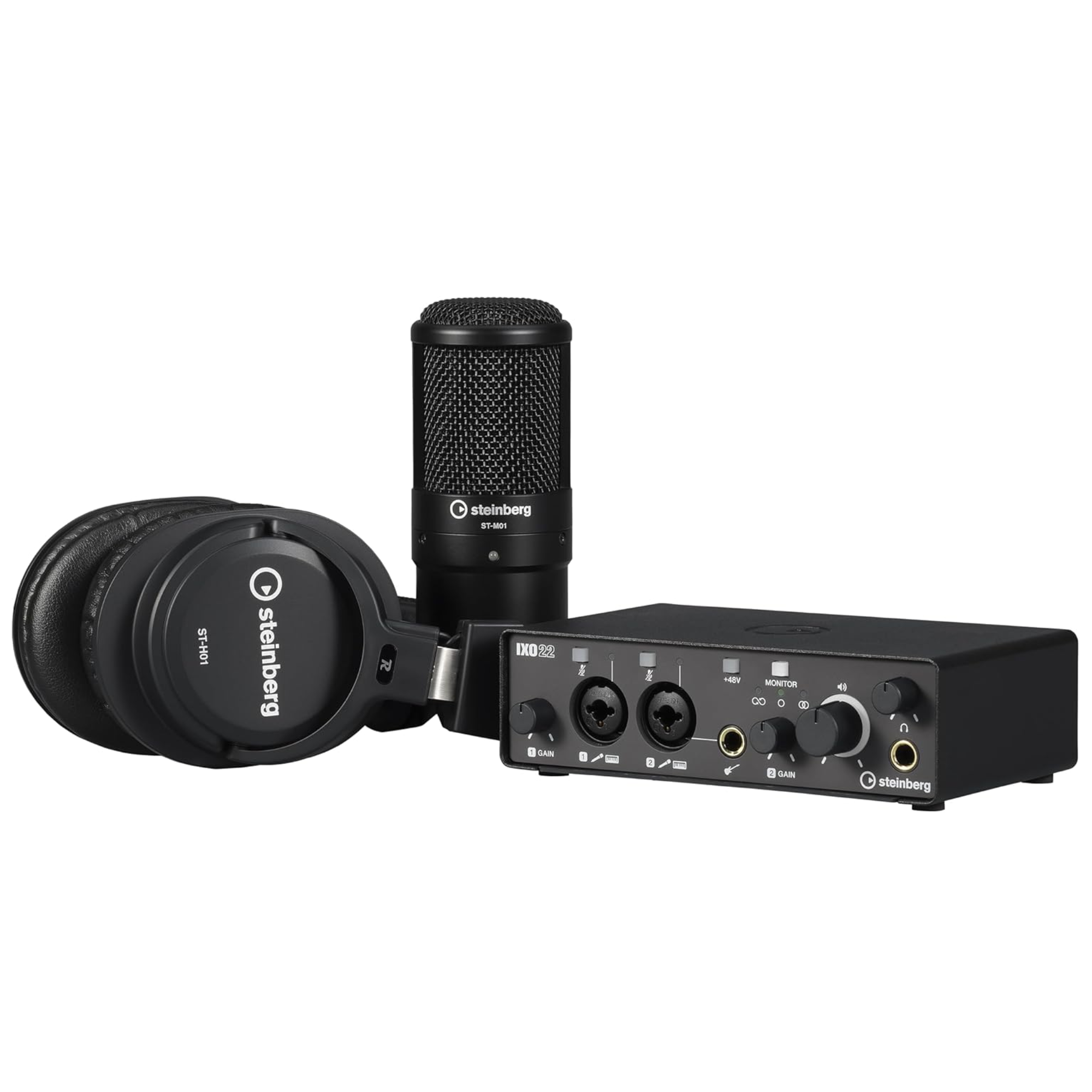 Steinberg IXO22B Audio Interface Recording Pack - Black