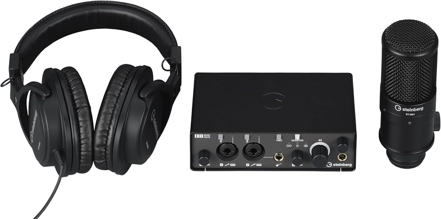 Steinberg IXO22B Audio Interface Recording Pack - Black