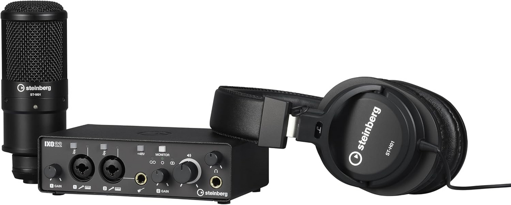 Steinberg IXO22B Audio Interface Recording Pack - Black