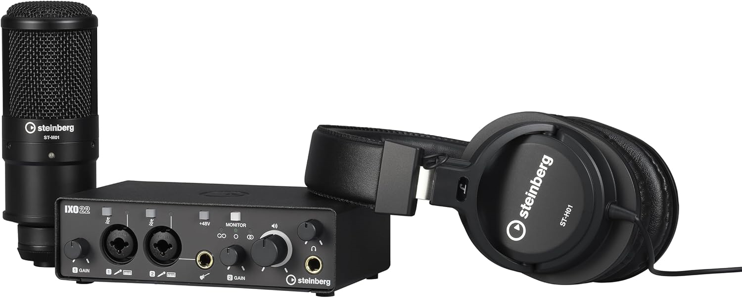 Steinberg IXO22B Audio Interface Recording Pack - Black