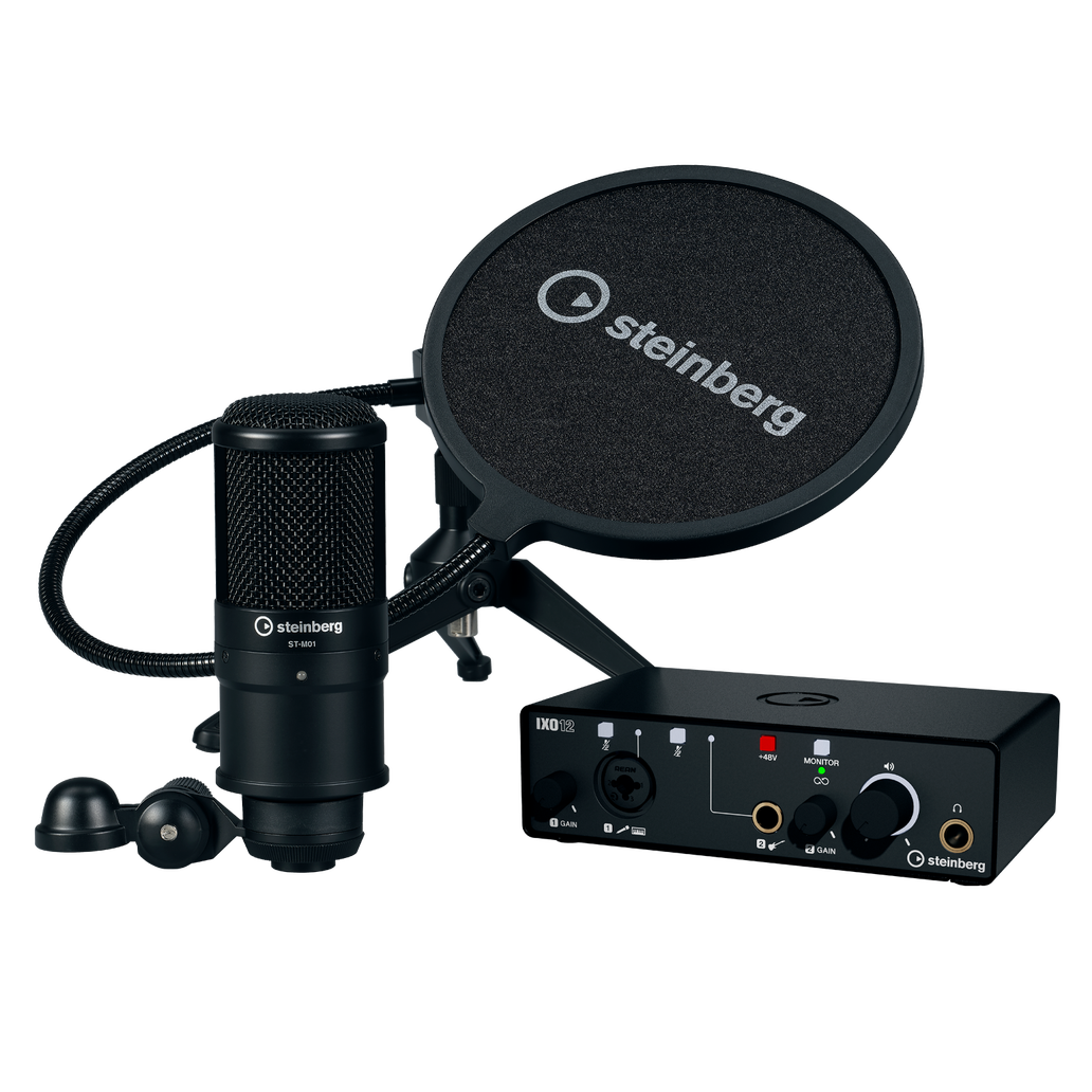Steinberg IXO12B Audio Interface Podcast Pack - Black