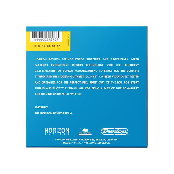 Horizon Devices VHDSTD6 9 - 47 Standard 6 Progressive Tension Electric Guitar Strings
