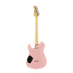 Yamaha Pacifica PACP11S electric guitar in ash pink with a sleek body and six strings, showcased on a plain background.