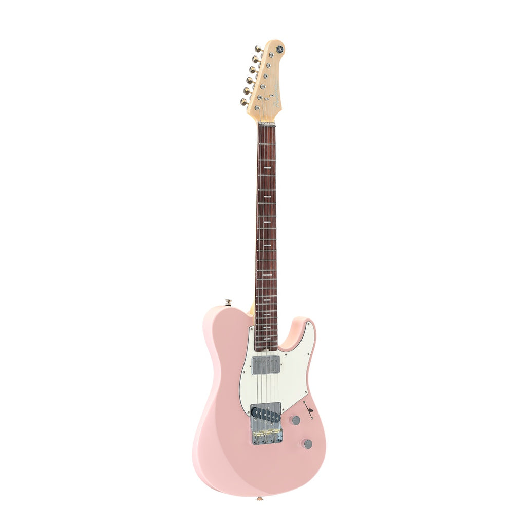 Yamaha Pacifica PACP11S electric guitar in ash pink with a sleek body and six strings, showcasing its professional design and hardware.
