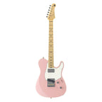 Yamaha Pacifica PACP11SMAP electric guitar in ash pink with a sleek body and six strings, showcasing the instrument's stylish design.